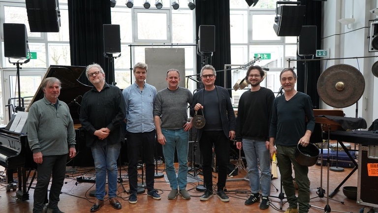 Das siebenköpfige Produktionsteam für Eivind Buenes CD-Produktion "Personal Best"