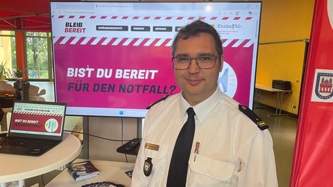 Der Brand- und Katastrophenschutzinspekteur der Stadt Speyer, Peter Eymann. Er hatte den Bevölkerungsschutztag mitorganisiert.