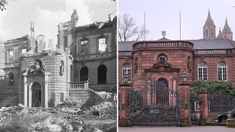 Auch der Heylshof in Worms wurde bei dem Bombenangriff am 21. Februar 1945 stark beschädigt