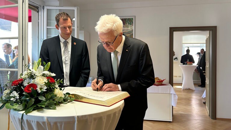 Ministerpräsident Winfried Kretschmann (Grüne) beim Blutritt in Weingarten 2015.