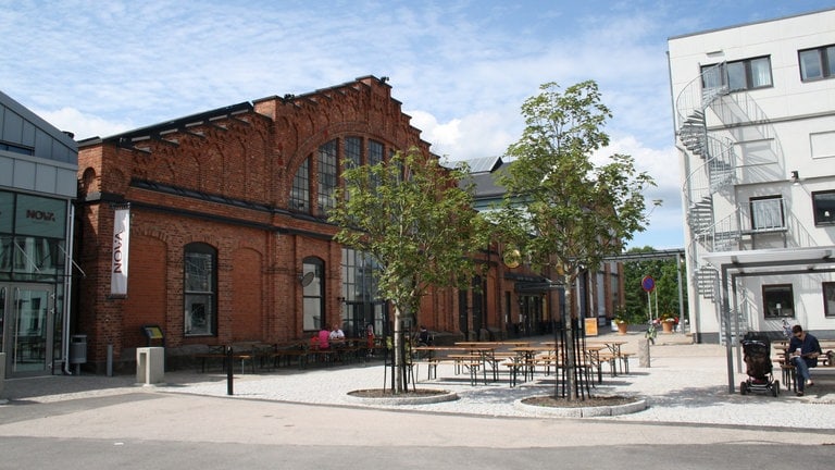 Die alten Fabrikhallen von NoHAB. Das neue Science Center und verschiedene kleinere Firmen sind hier heute hier untergebracht.