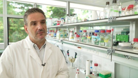 Zellbiologe Prof. Thomas Ott von der Uni Freiburg entwickelt Strategien, wie Nutzpflanzen gezielt mit stickstoff-fixierenden Bakterien im Boden zusammenarbeiten können – damit Pflanzen ihre natürliche Fähigkeit zur Selbstdüngung besser nutzen.