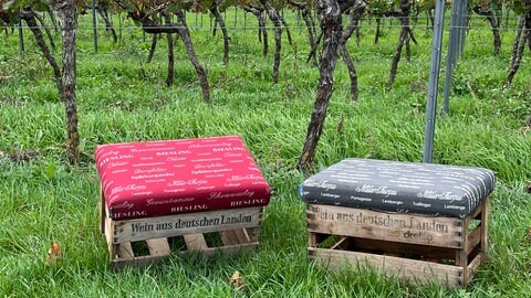 Hocker aus Weinkisten
