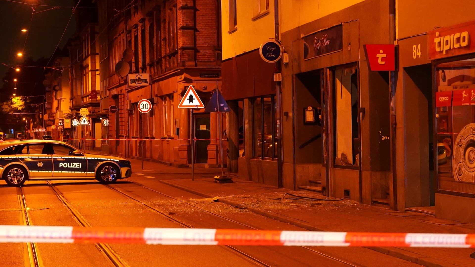 Explosion in einem Café in Mannheim