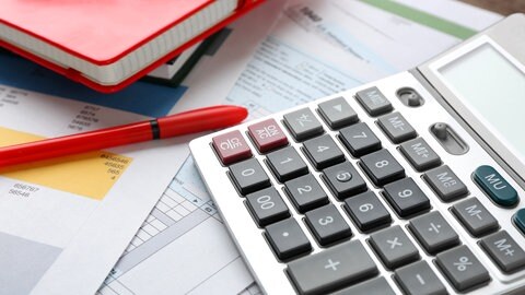 Taschenrechner mit verschiedenen Formularen