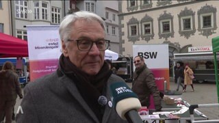 Joachim Tabler von der Partei BSW: Wie BSW, Freie Wähler und Volt um Stimmen kämpfen