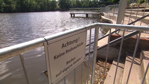 Schild am Tiefen See in Maulbronn