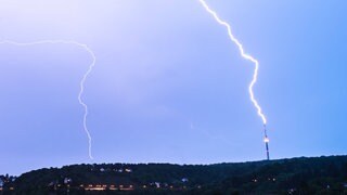Ein Blitz über Stuttgart