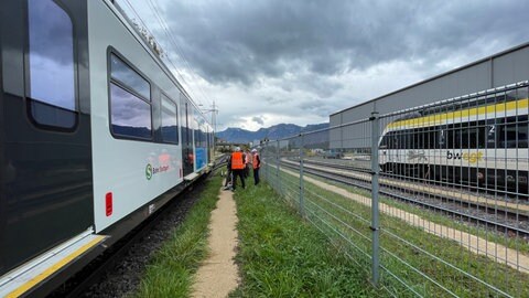 In Villeneuve in der Schweiz werden die Stuttgarter Züge auf das digitale System umgerüstet.