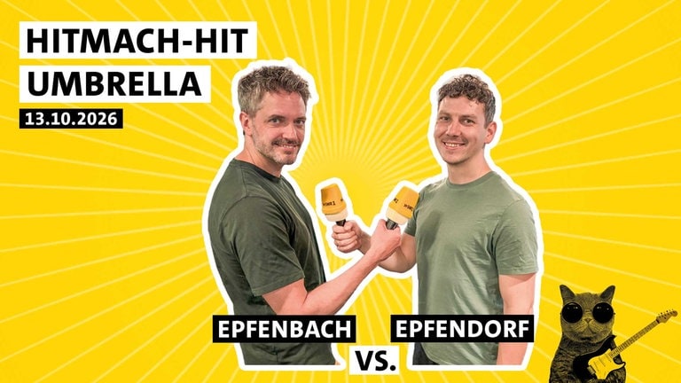 Benedict Walesch und Julian Hammerstein kämpfen um den Sieg beim HITmach-Duell am 13. Oktober 2026 in Epfenbach und Epfendorf zur SWR1 BW Hitparade