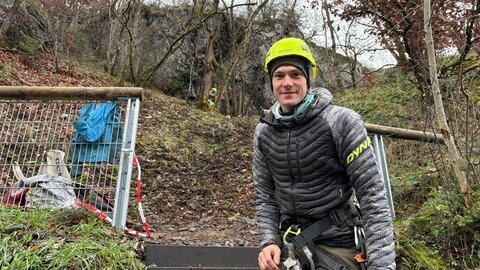 Finn Koch führt zusammen mit Patrick Jost die Allgäuer Firma, die den Klettersteig in Neuerburg baut.