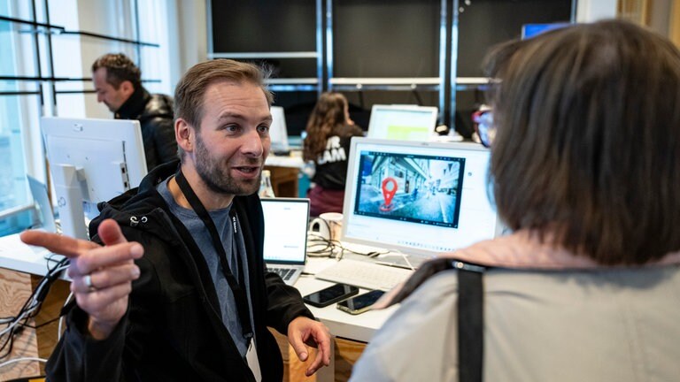 Das PopUp Studio der SWR Regiotour 2025 in Schwäbisch Gmünd