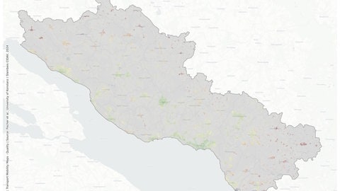 Neben der interaktiven Karte sind auf der "Mobility Maps"-Website auch Analysen zu allen Landkreisen Deutschlands vorbereitet, etwa zum Bodenseekreis.