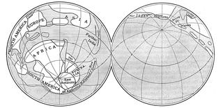 Diagramm der Erde während der Karbonzeit