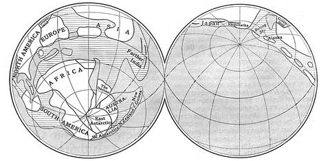 Diagramm der Erde während der Karbonzeit
