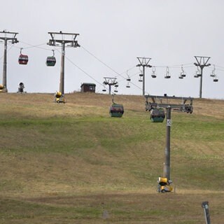 Die (noch) grünen Hänge am Feldberg