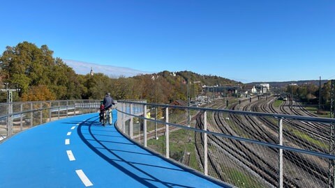 Neue Radbrücke West in Tübingen