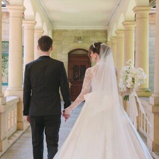 Nadja und Patrick auf einem ihrer Hochzeitsbilder