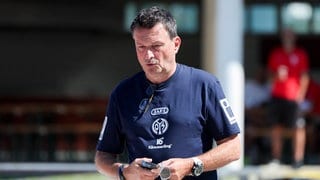 Christian Heidel am Trainingsplatz