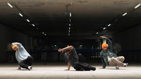 Drei Breakdancer