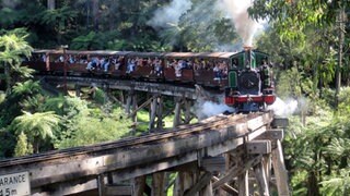 Das schönste Motiv in Victoria: Puffing Billy auf der Monbulk Creek Brigde