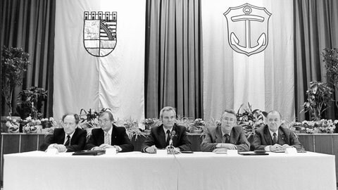 Foto aus dem Stadtarchiv Ludwigshafen: 20 Monate vor der Wiedervereinigung wurde die Partnerschaft im März 1988 geschlossen.