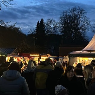 Abends beim Pferdemarkt in Quirnbach im Kreis Kusel.