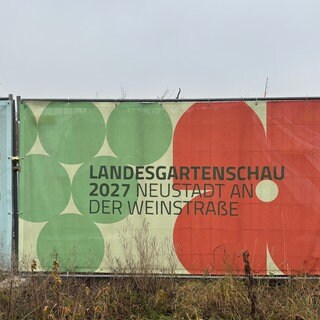 Baustelle der Landesgartenschau in Neustadt