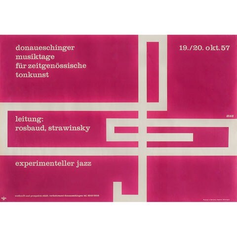 Plakatmotiv von 1957 von Hubertus Mall