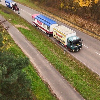 Zirkuswagen-Transport von Pirmasens nach Landau