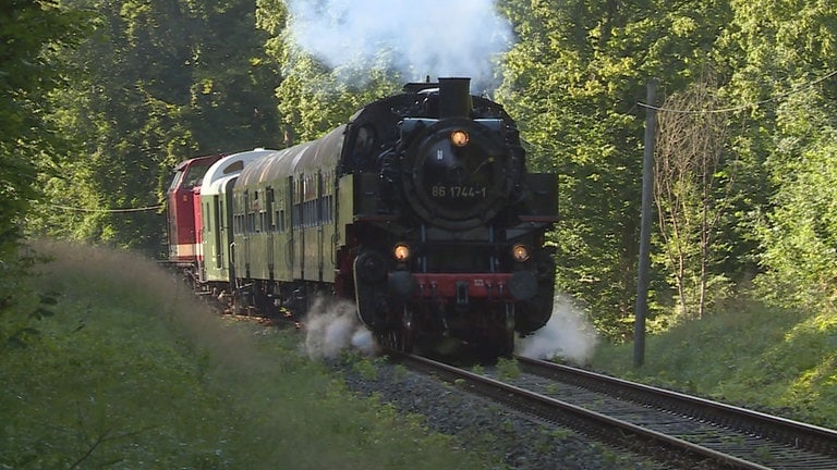 Mit Volldampf unterwegs.