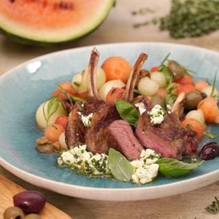 Melonensalat mit Lamm