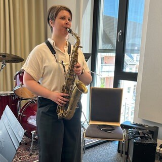 Die Mainzer Jazzsaxophonistin Kerstin Haberecht