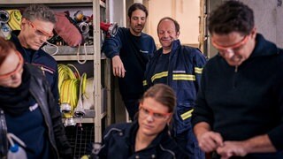 Die Feuerwehrtruppe im Feuerwehrhaus