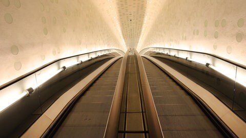 Rolltreppe in der Elbphilharmonie